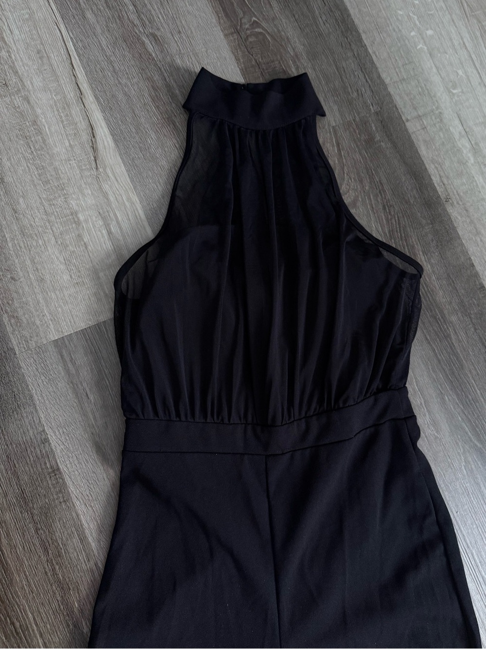 Fashion Nova Black High-Neck Wide-Leg Jumpsuit - Picture 7 of 7